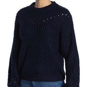 NORDSTROM ELODIE Open Stitch Pullover Sweater L